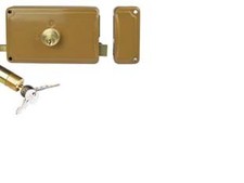 SERRATURA PORTONCINO CATENACCIO+SCROCCO DOPPIO CILINDRO FISSO 3 MAND.- - mm.6...