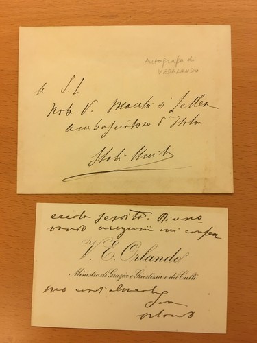 Biglietto autografo - , di