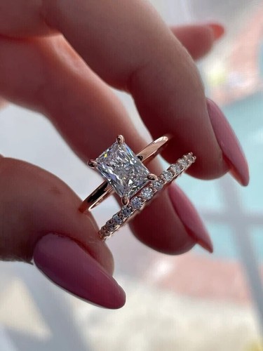 Set fede nuziale moissanite - fede,