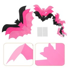  48 Pezzi Adesivi Pipistrelli 3d Decorazioni Halloween Pipistrelli Bagno Adesivi Murali