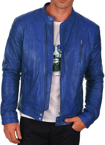 Giacca moto uomo vera pelle - , di