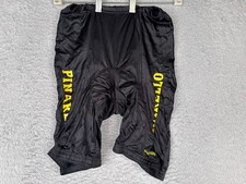 VINTAGE Girodana Pantaloncini Ciclismo Adulto US Small Nero Pinarello Made Italy Imbottiti