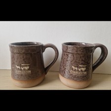 2 grandi tazze da studio in ceramica Charleston (distilleria birrificio ?)
