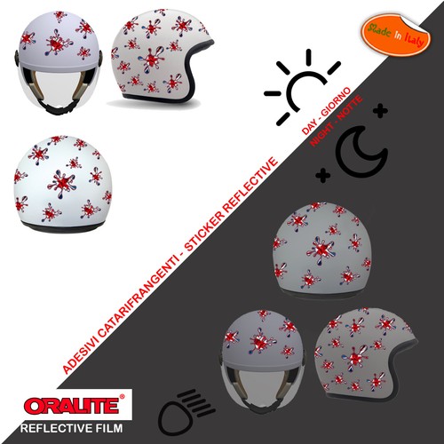 Adesivi casco rifrangenti