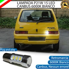 LAMPADA RETROMARCIA FIAT 500 CINQUECENTO 170 15 LED CANBUS 6000K P21W