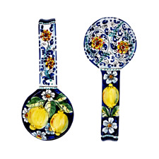 POGGIA MESTOLO FANTASIA LIMONI CERAMICA CALTAGIRONE VARI DECORI
