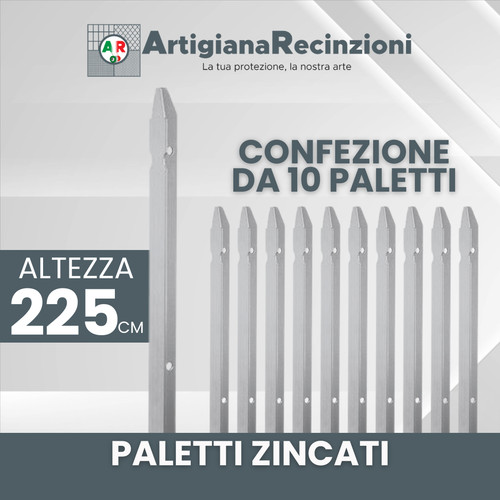 Paletti per recinzione zincati - paletti,
