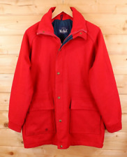 Giacca parka cappotto vintage uomo Woolrich lana lavoro fienile fienile M rosso