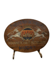 Antico Tavolo da degustazione dipinto a mano piano ribaltabile  - Francia, fi...