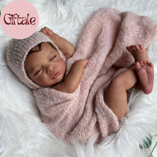 Black reborn baby dolls girl - baby,