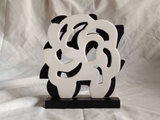 Scultura Bifronte in Marmo Nero e Bianco Firmata Consagra - Multiplo 5/9