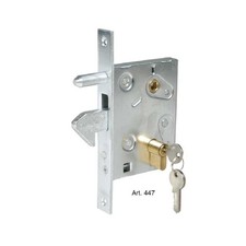 SERRATURA A GANCIO PER CANCELLI SCORREVOLI ZINCATA art. 447 IBFM