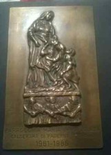 Bassorilievo Maria immacolata Calderara di Paderno Dugnano ( MI) 21x13 cm bron
