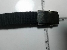 cintura 2 cm NERA  CON fibbia RULL militare COLOR ARGENTO military belt man