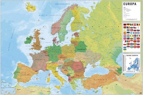 Cartina geografica mappamondo - geografica,