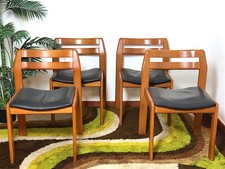 Set 4 Sedie in Noce Vintage
