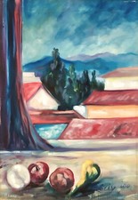 Quadro moderno dipinto olio - dipinto, su