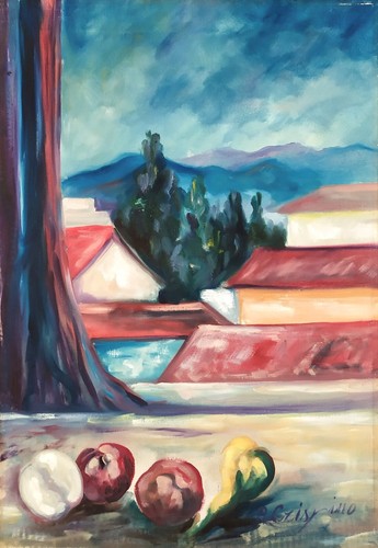 Quadro moderno dipinto olio - moderno, su
