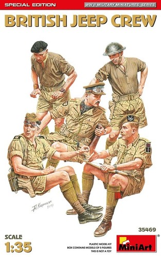 Miniart british jeep crew - miniart,