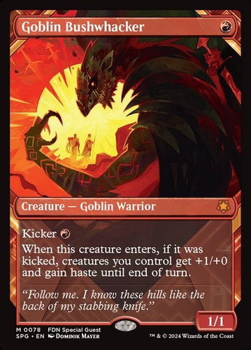 Mtg goblin bushwhacker foil - goblin,
