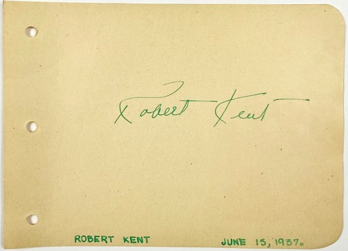 Robert kent autografo firmato - kent,