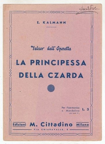 Spartito kalmann - spartito, la