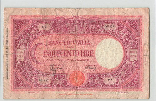 Italy 500 lire 1943 - italy,