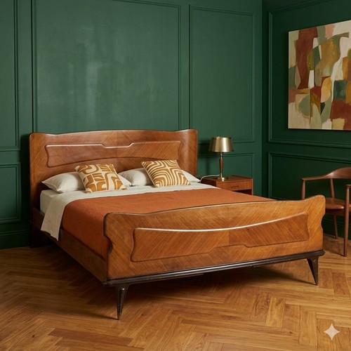 Letto matrimoniale vintage - letto,