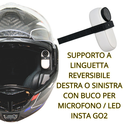Supporto insta go2 casco - supporto, go