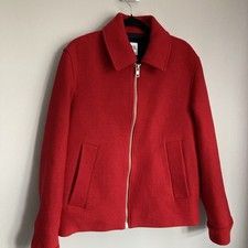 Cappotto uomo Zara misto lana rosso piccolo corto giacca bomber