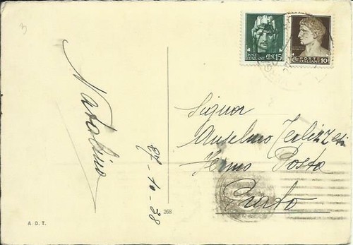 Cartolina firma data - cartolina,
