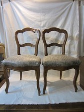 Coppia di sedie Luigi Filippo in noce Epoca 800'