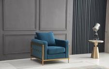 Poltrona Club Lounge Design Schienale Sedia Imbottita Divano 1 Posto TV Nuova Tessuto