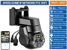 TELECAMERA SPEED DOME ZOOM 10X PTZ WIFI 6 MP DOUBLE LENS AUTOTRACKING