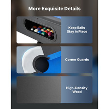 Set Tavolo Da Biliardo Portatile Regolabile 213Cm Gioco Casual per Casa