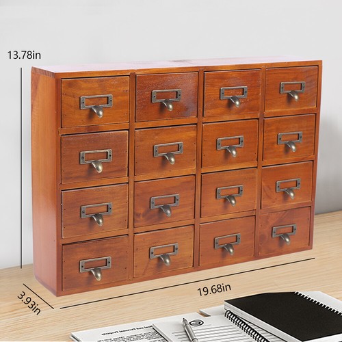 Cassetti legno farmacia - 16,
