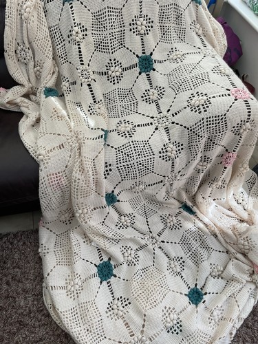 Coperta crocket vintage - vintage, grande