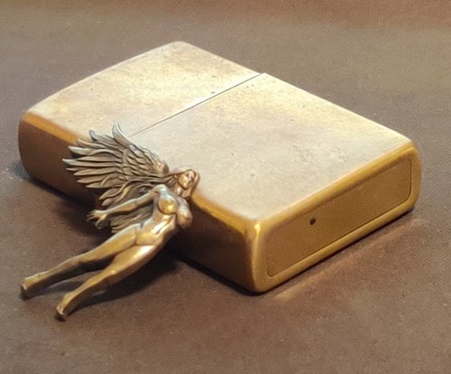 Statua angelo vintage ottone