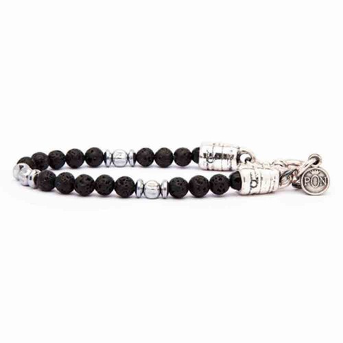 Bracciale unisex pietra lavica - unisex,