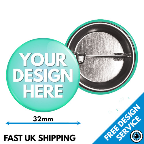 32mm custom badges - custom, •