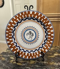 Piatto da parete in maiolica