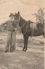 B1 -  Foto Photo Fotografia Anni 30 - Uomo & Cavallo