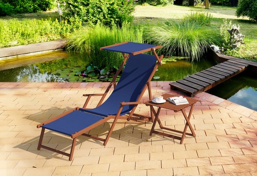 Sedia sdraio legno con - in,