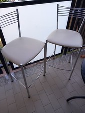 sedie/ sgabelli cucina usate poco bianche seduta in ecopelle