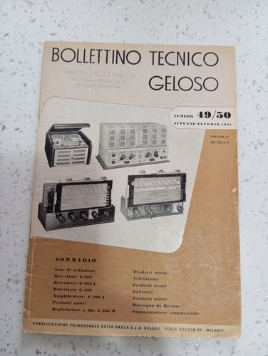 Bollettino tecnico geloso - tecnico,