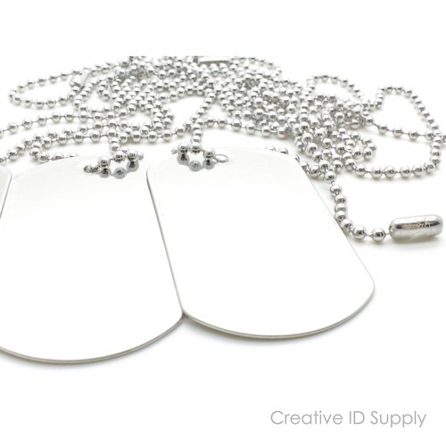 10pz tag cane bianco acciaio - cane,