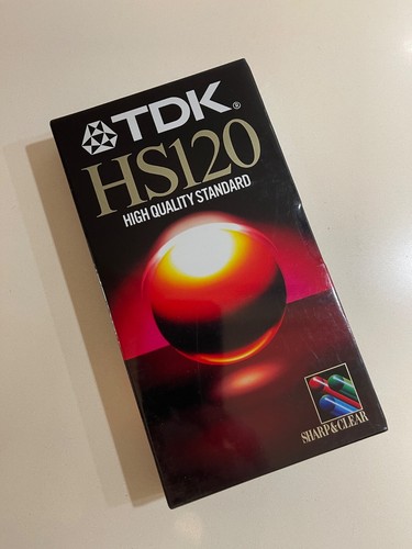Videocassetta vhs tdk hs120 - videocassetta,