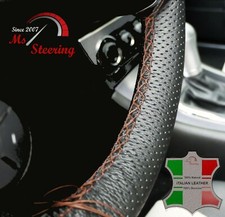 COPRIVOLANTE IN PELLE PERFETTA PER LAND ROVER FREELANDER 1 97-06 MARRONE 2 PZ