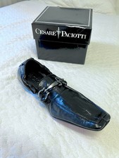 Mocassini Cesare Paciotti 9 US / 42 EU - Scarpa da guida pieghevole in pelle di anguilla con punta di pugnale