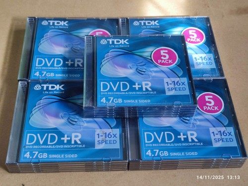Dvd tdk 16x 7gb - dvd+r, 120min